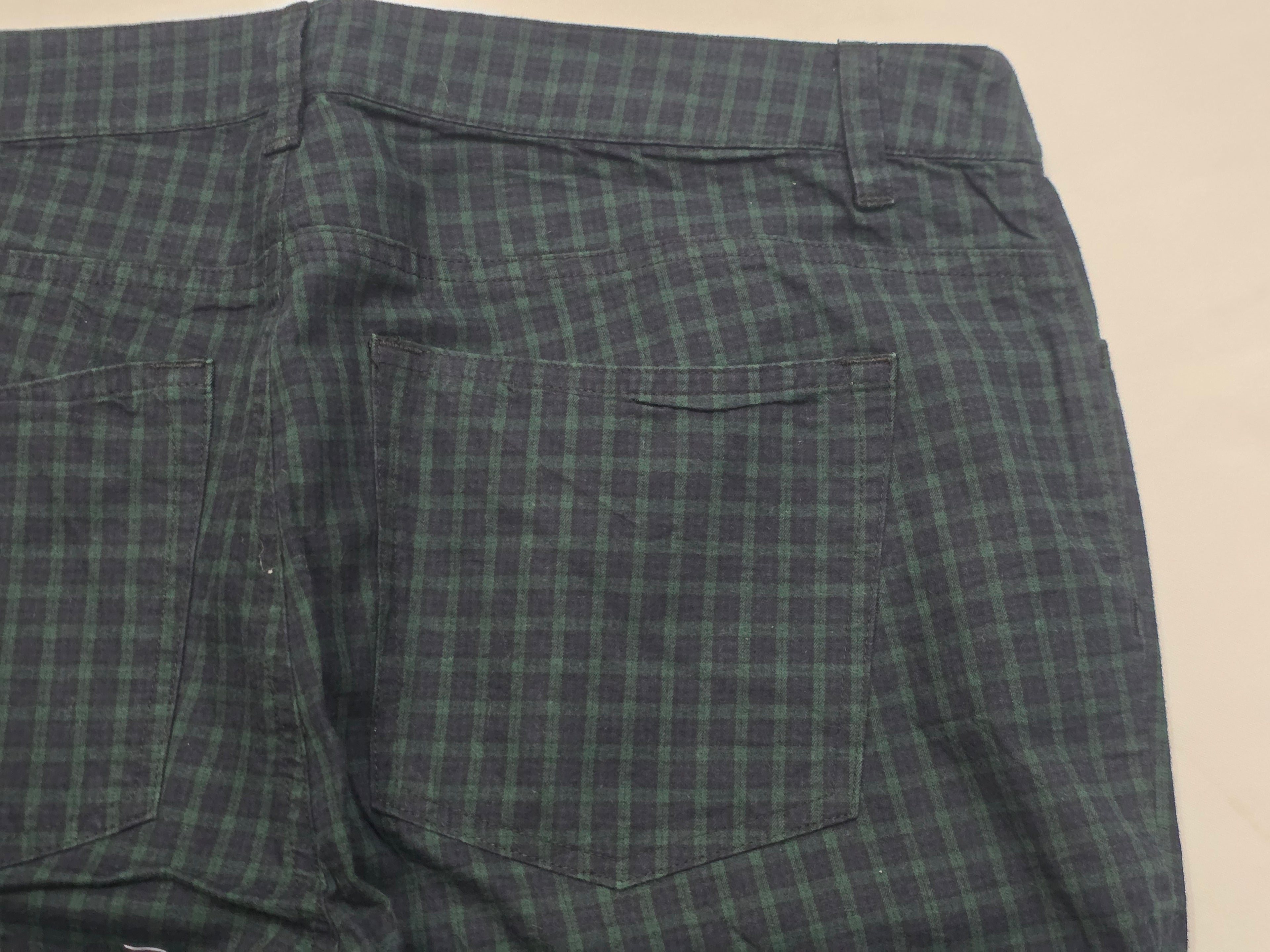 Pantalon Mujer Ralph Lauren Talla 12 Cuadriculado Verde/azul