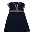 Vestido Michael Kors De Mujer Talla Grande Azul Con Naranja