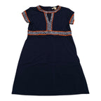 Vestido Michael Kors De Mujer Talla Grande Azul Con Naranja