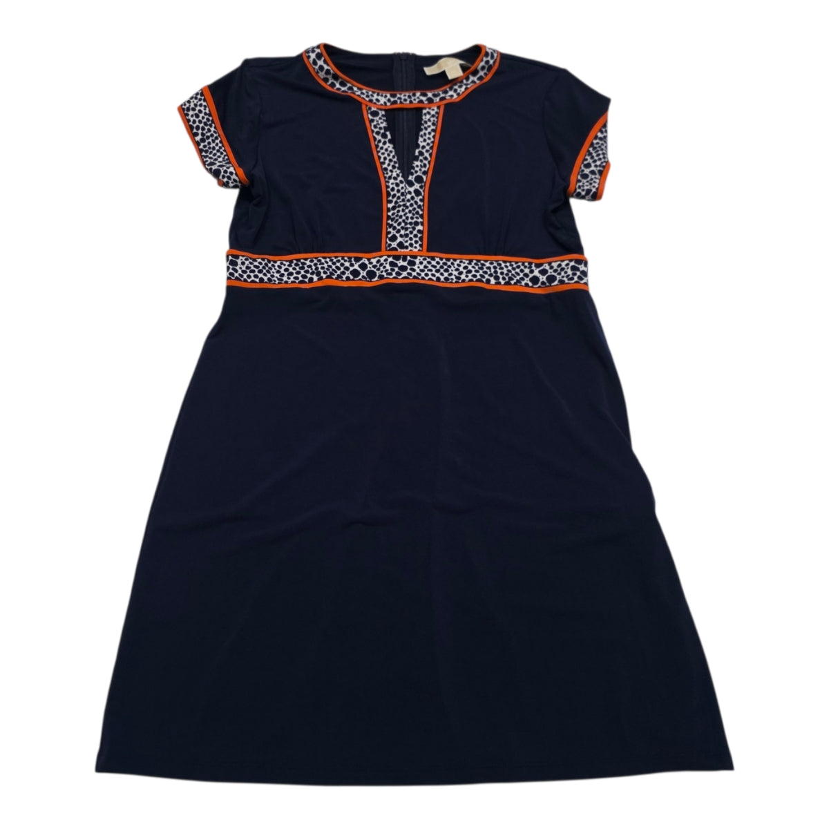 Vestido Michael Kors De Mujer Talla Grande Azul Con Naranja