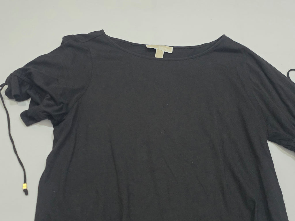 Blusa Michael Kors De Mujer Talla Grande Con Cordones Negra