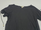 Blusa Michael Kors De Mujer Talla Grande Con Cordones Negra
