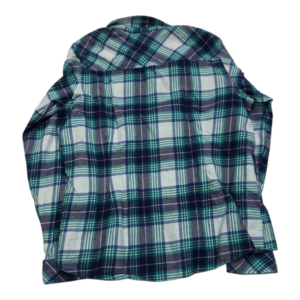 Camisa Columbia De Mujer Talla Grande Azul A Cuadros