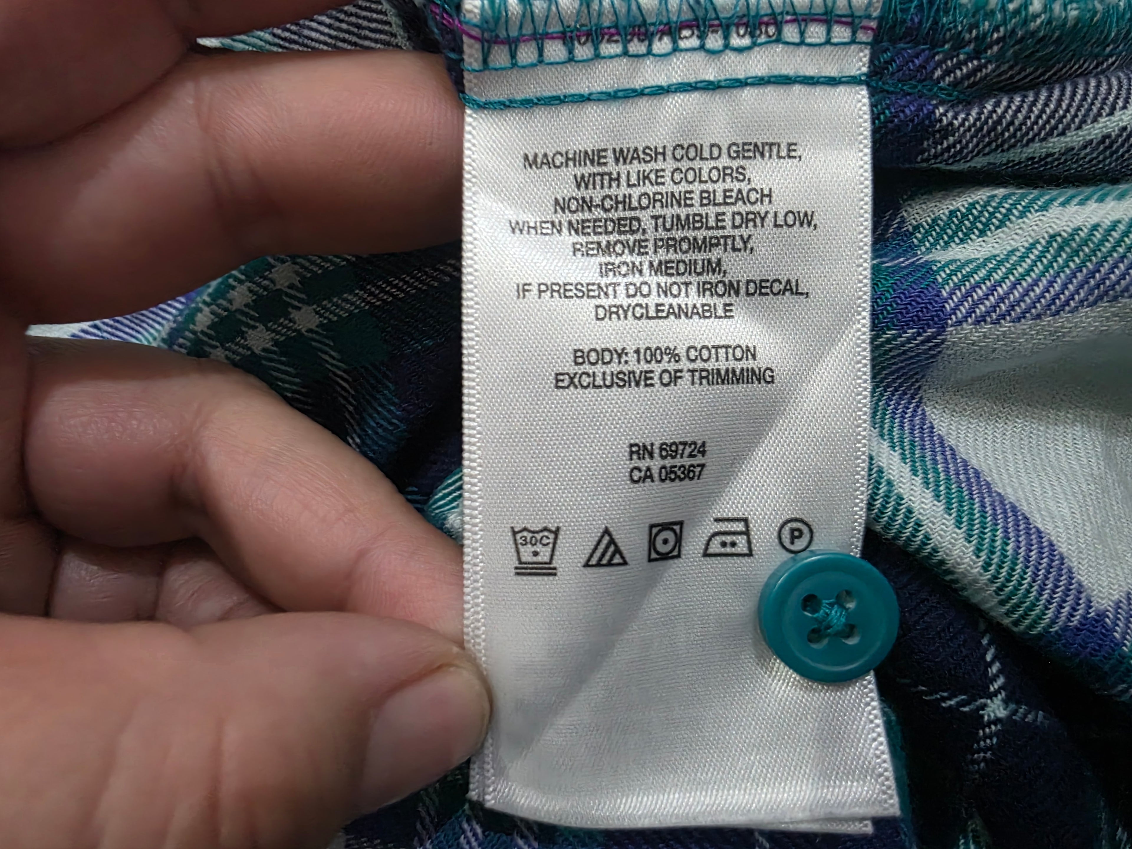 Camisa Columbia De Mujer Talla Grande Azul A Cuadros