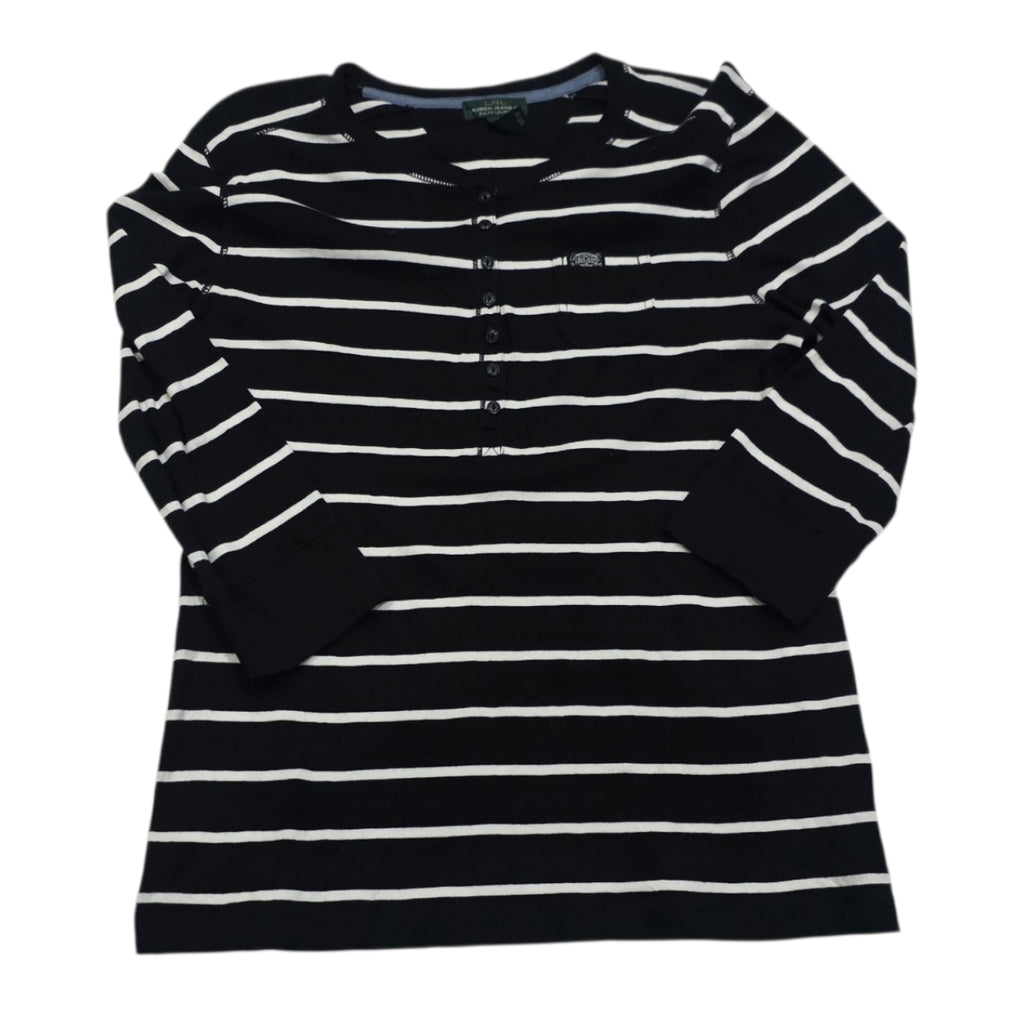 Playera Ralph Lauren De Mujer Talla Grande Manga 3/4 Negra