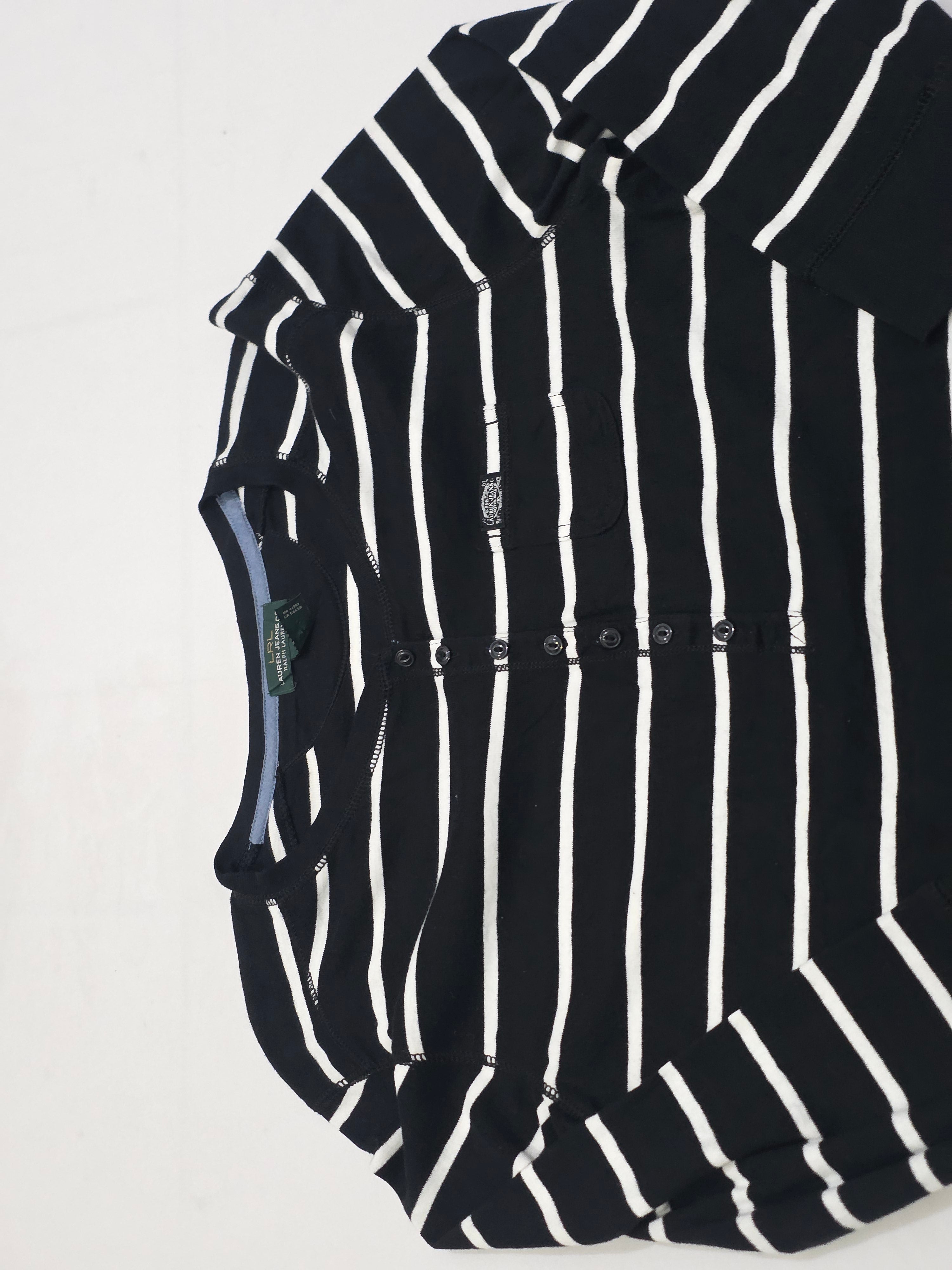 Playera Ralph Lauren De Mujer Talla Grande Manga 3/4 Negra