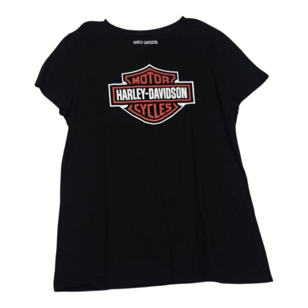 Playera Harley Davidson De Mujer Talla Grande Negra