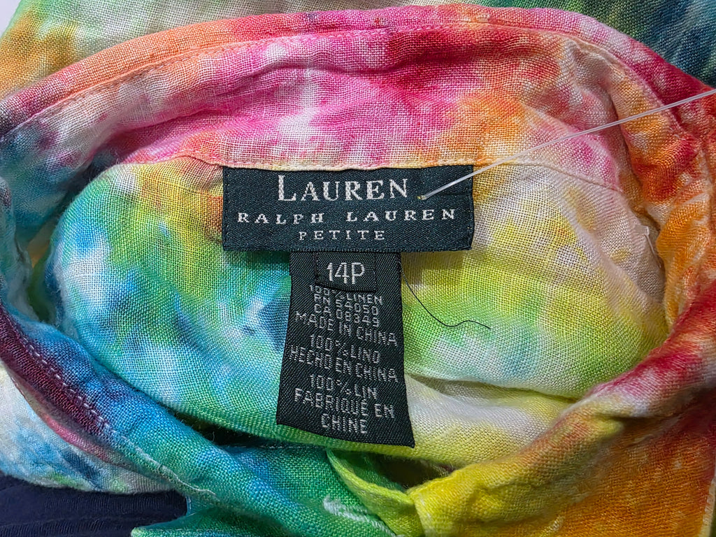 Camisa Ralph Lauren Multicolor De Mujer Talla Grande Lino