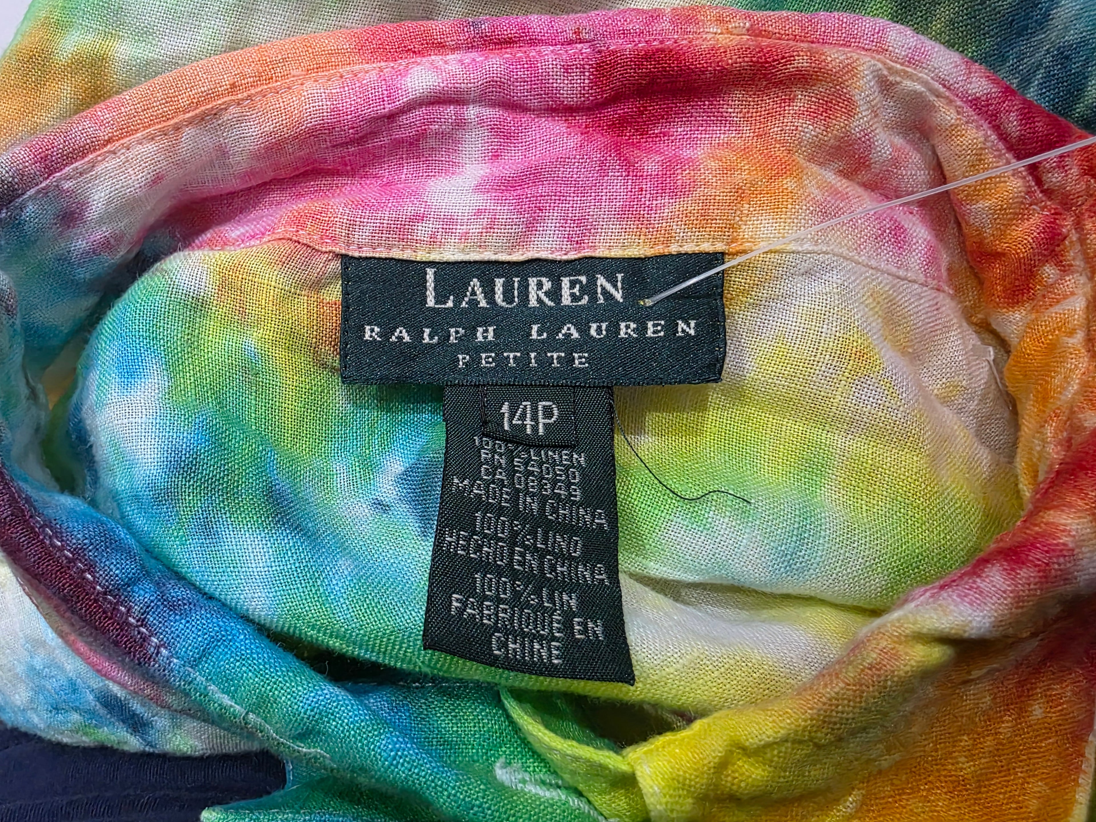 Camisa Ralph Lauren Multicolor De Mujer Talla Grande Lino