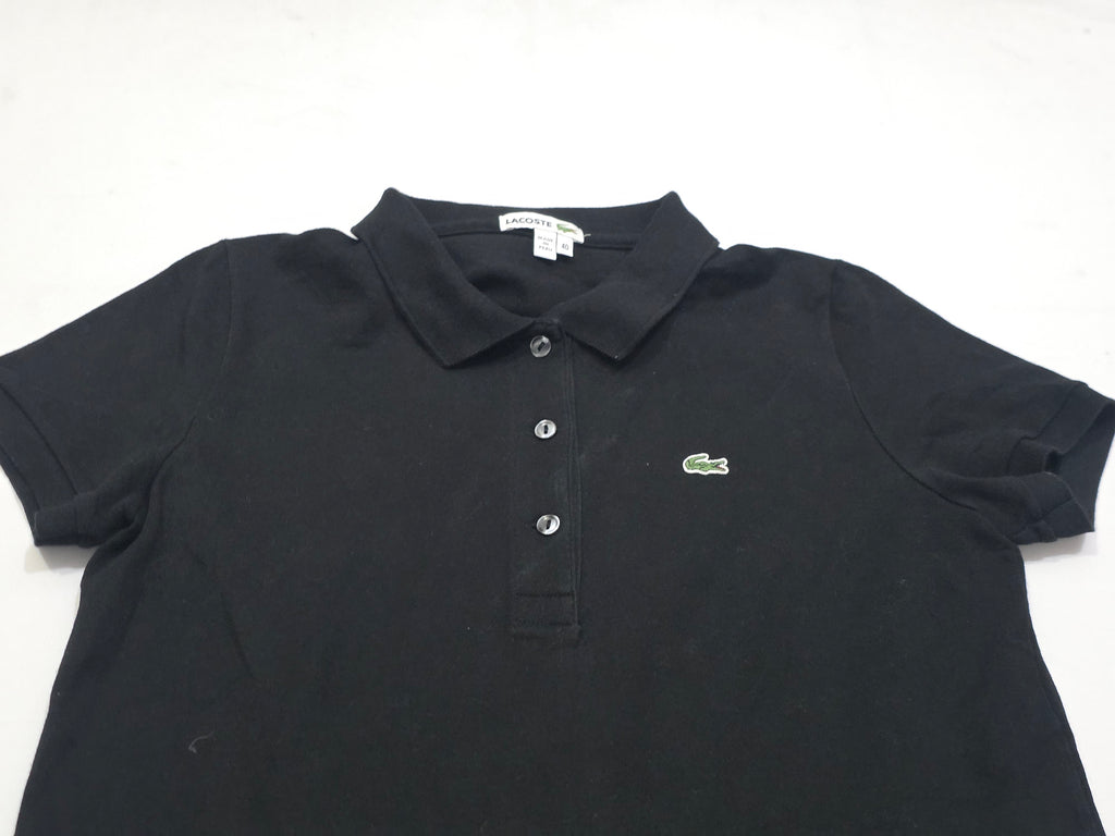 Playera Lacoste De Mujer Talla 40 Color Negro