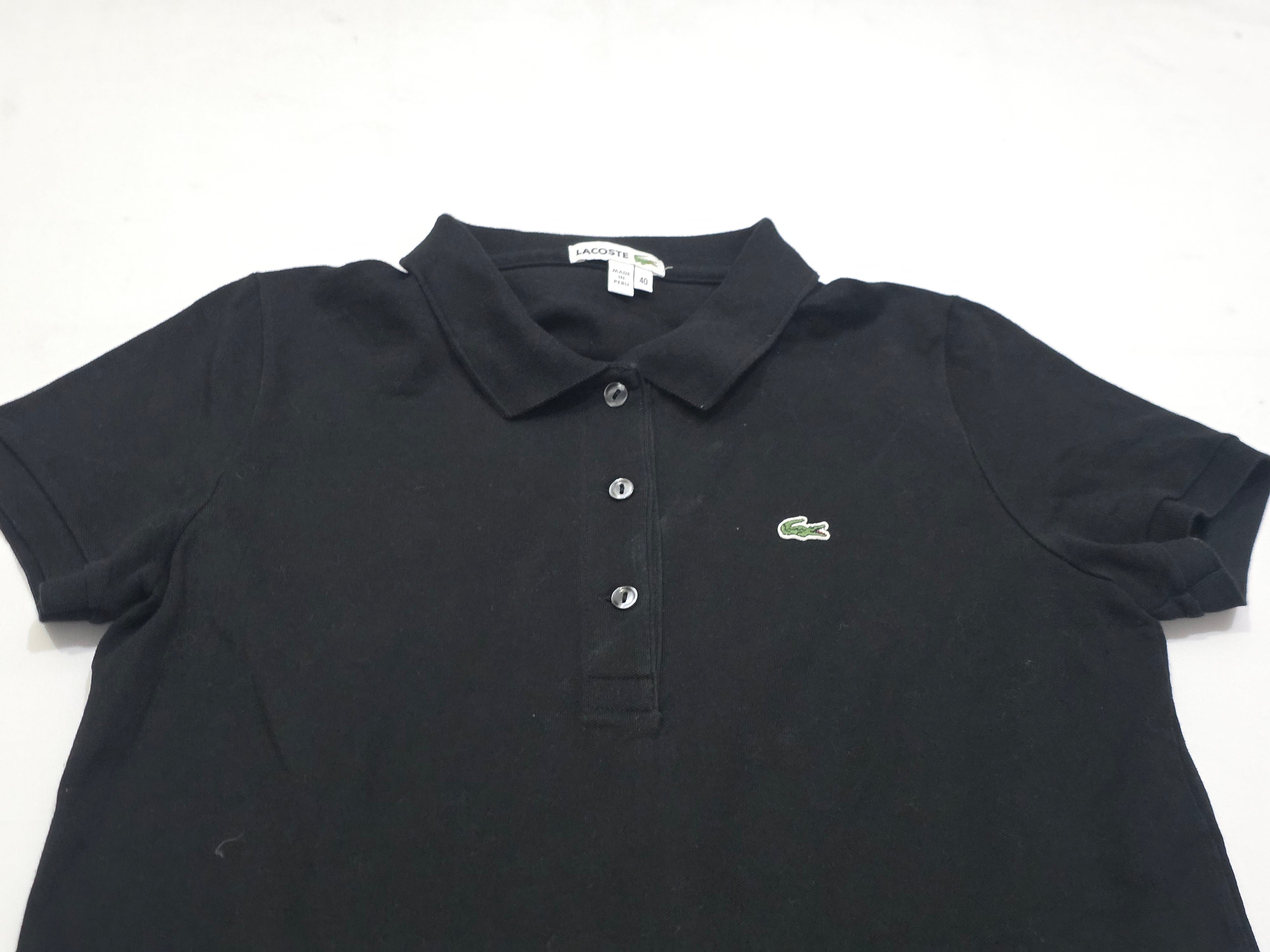 Playera Lacoste De Mujer Talla 40 Color Negro