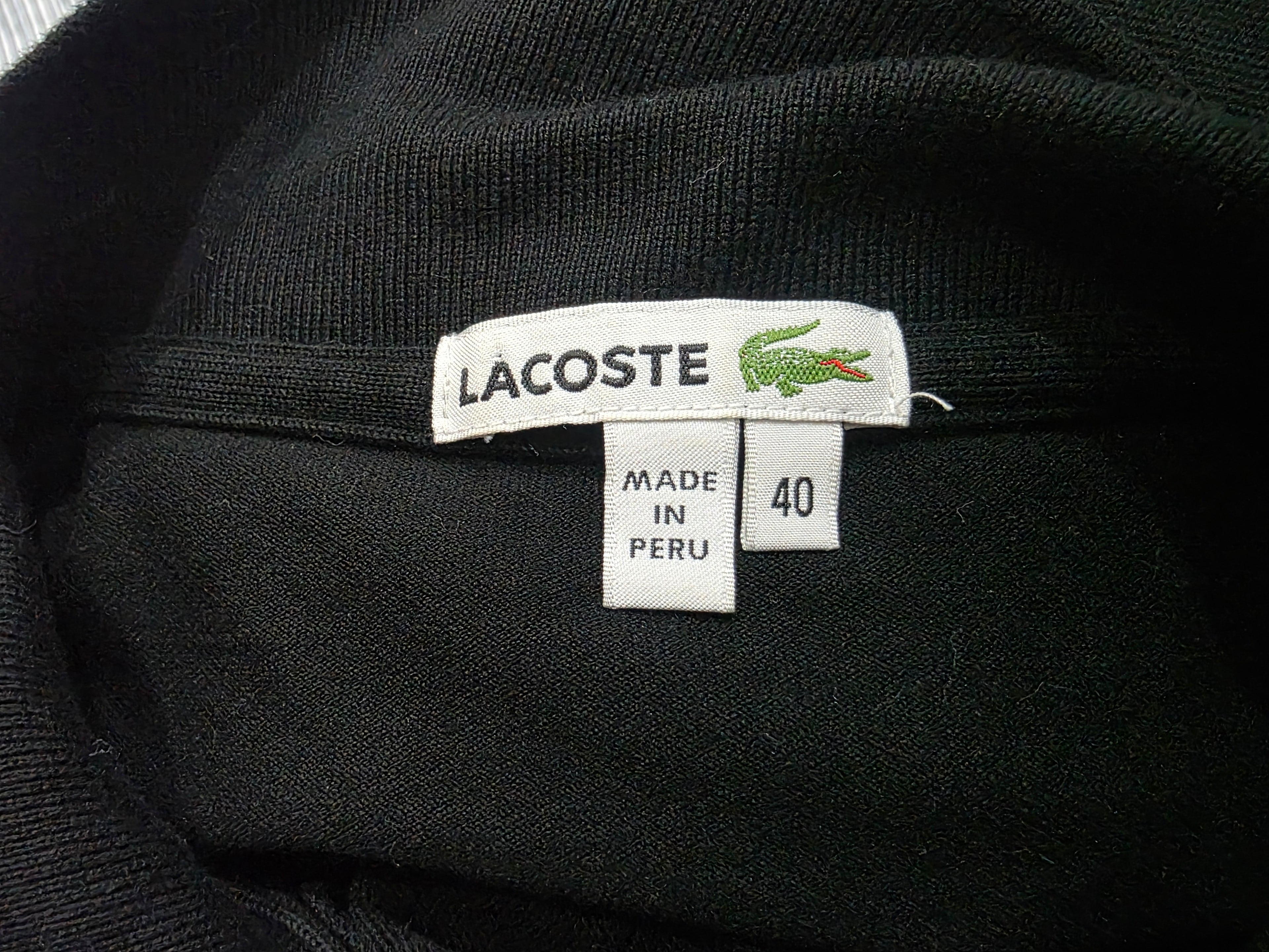 Playera Lacoste De Mujer Talla 40 Color Negro