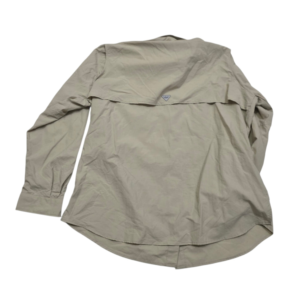 Camisa Columbia Pfg Color Cafe De Mujer Talla Grande