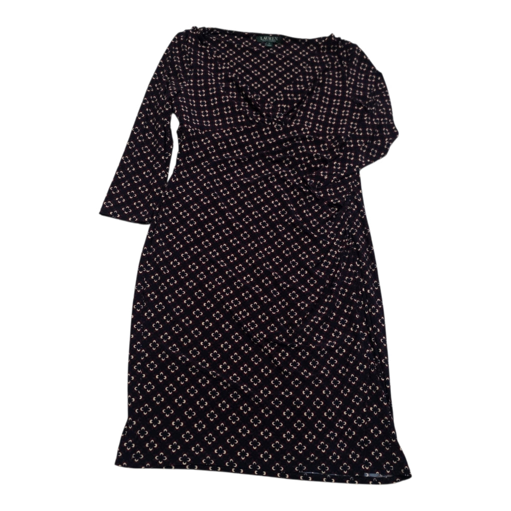 Vestido Ralph Lauren Mujer Talla 14 Azul Rojo Con Figuras