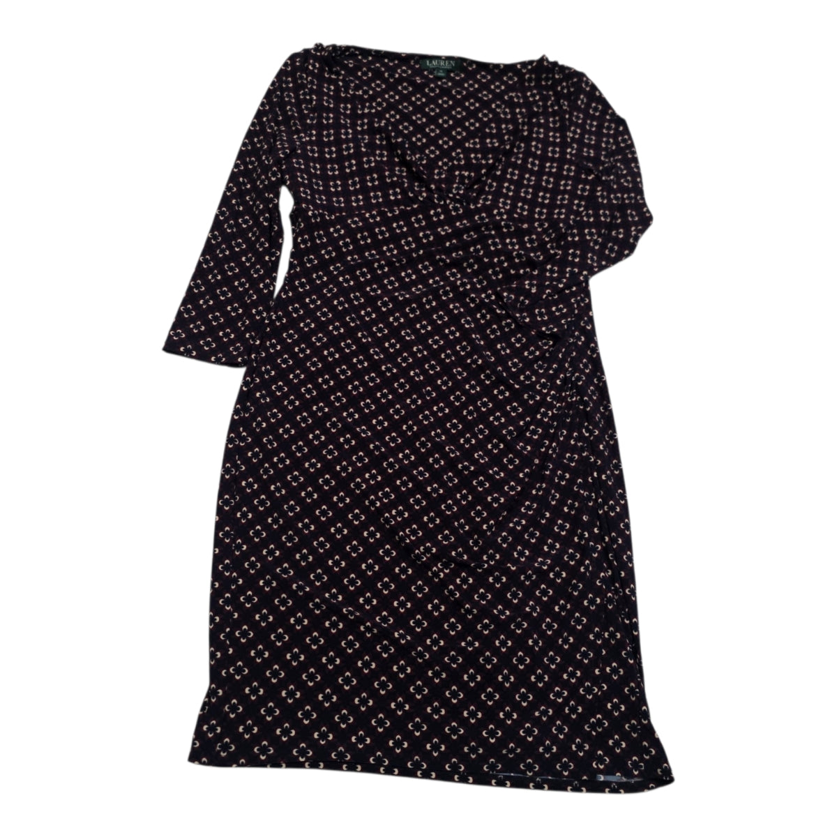 Vestido Ralph Lauren Mujer Talla 14 Azul Rojo Con Figuras