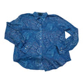 Camisa Ralph Lauren De Mujer Talla Grande Azul Con Figuras