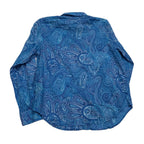 Camisa Ralph Lauren De Mujer Talla Grande Azul Con Figuras