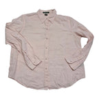 Camisa Ralph Lauren De Mujer Talla Grande Roda Claro De Lino