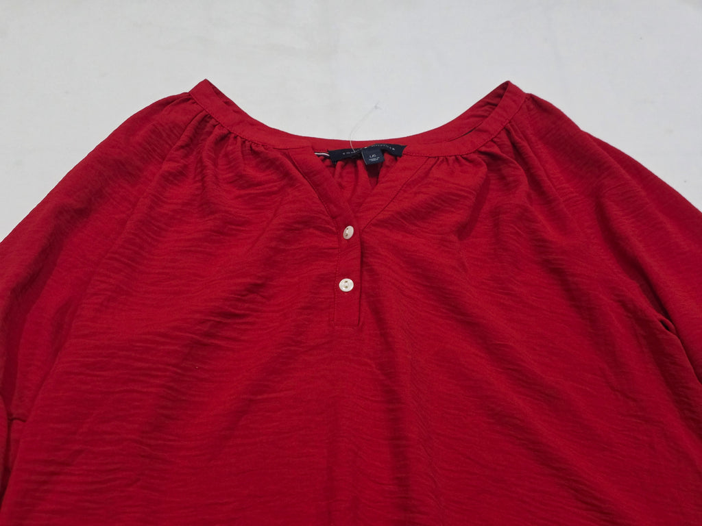 Blusa Campesina Ligera Tommy Hilfiger Mujer Grande Rojo