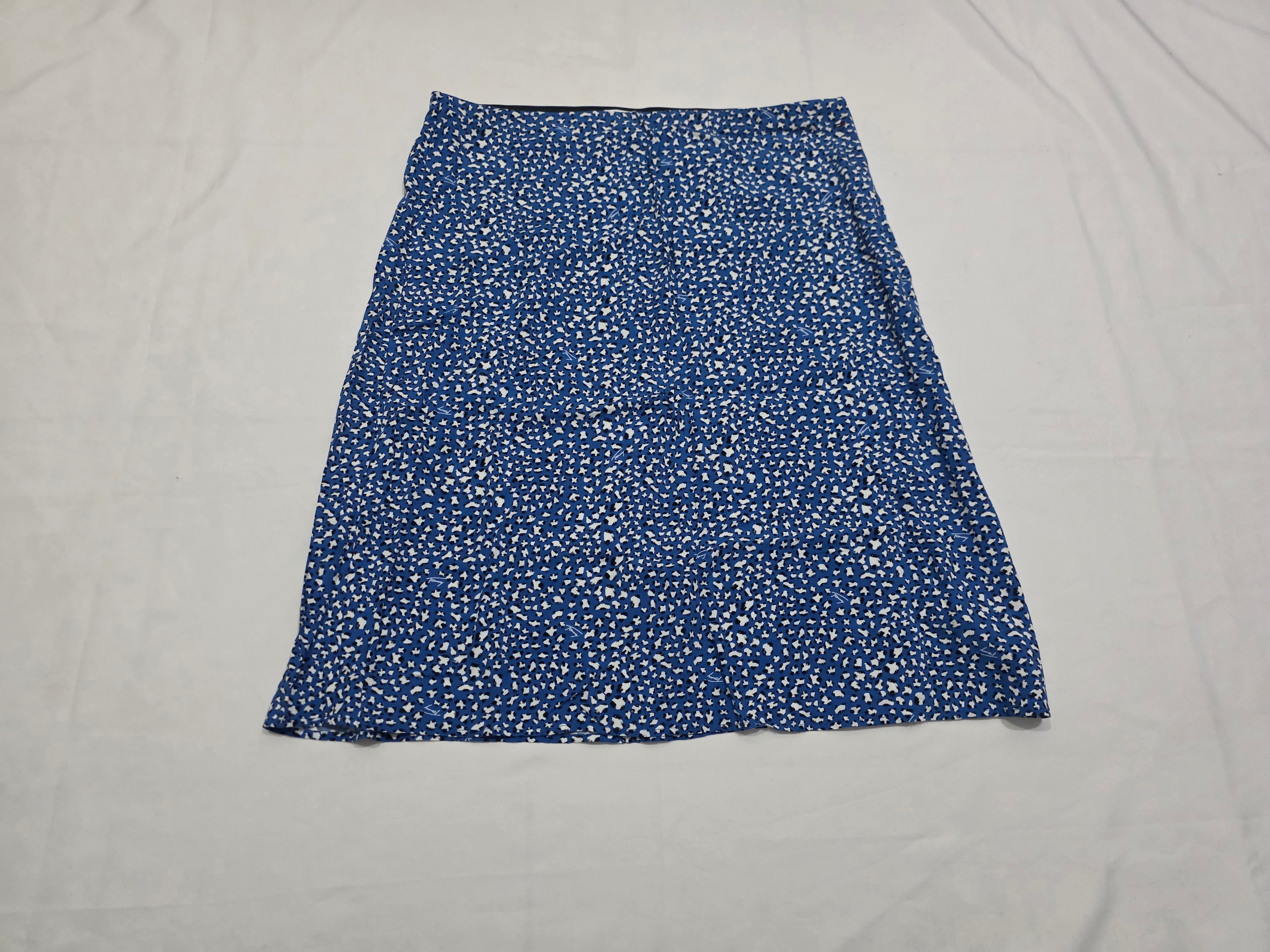 Falda Tommy Hilfiger De Mujer Talla 18 Azul Con Figuras