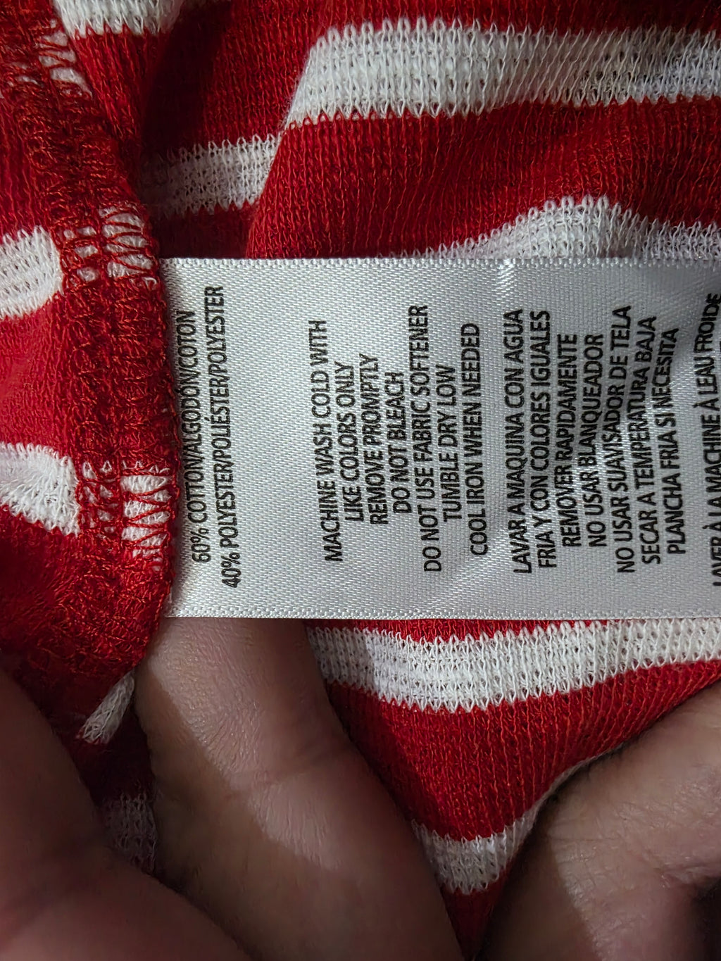 Playera Tommy Hilfiger Sport Mujer Extra Grande Roja Rayada