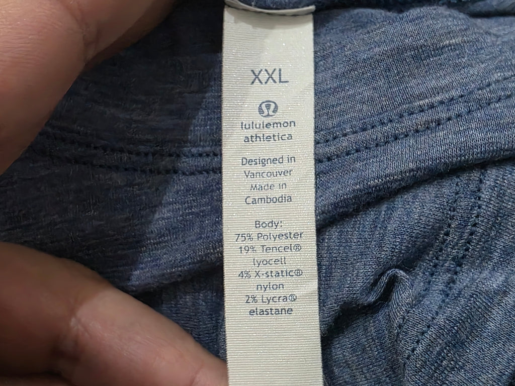 Playera Lululemon De Mujer Azul Acero Talla Xxl