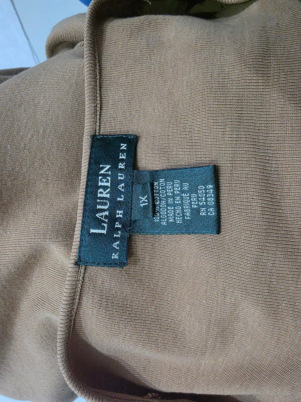 Playera Basica Ralph Lauren Manga Larga Talla Xxl Cafe