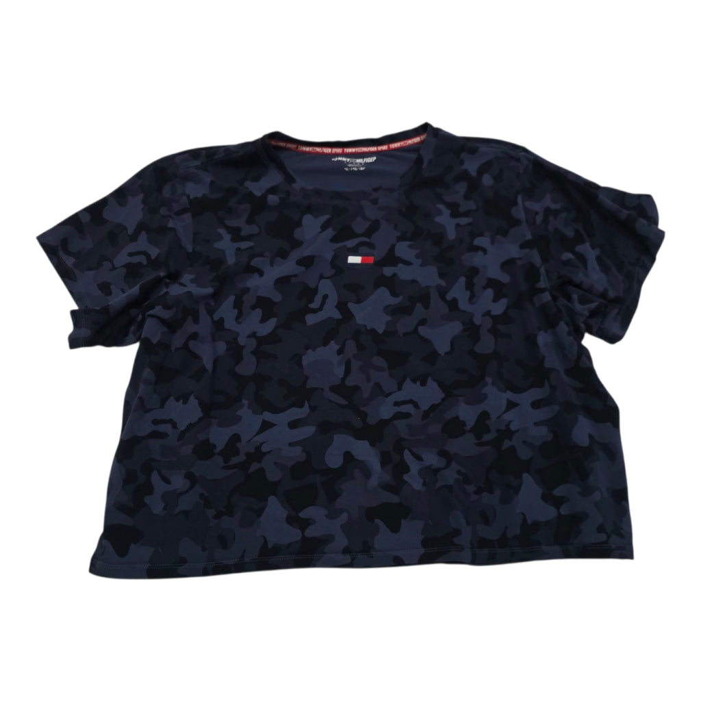 Playera Corta Tommy Hilfiger Mujer Extra Grande Azul Gris