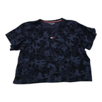 Playera Corta Tommy Hilfiger Mujer Extra Grande Azul Gris