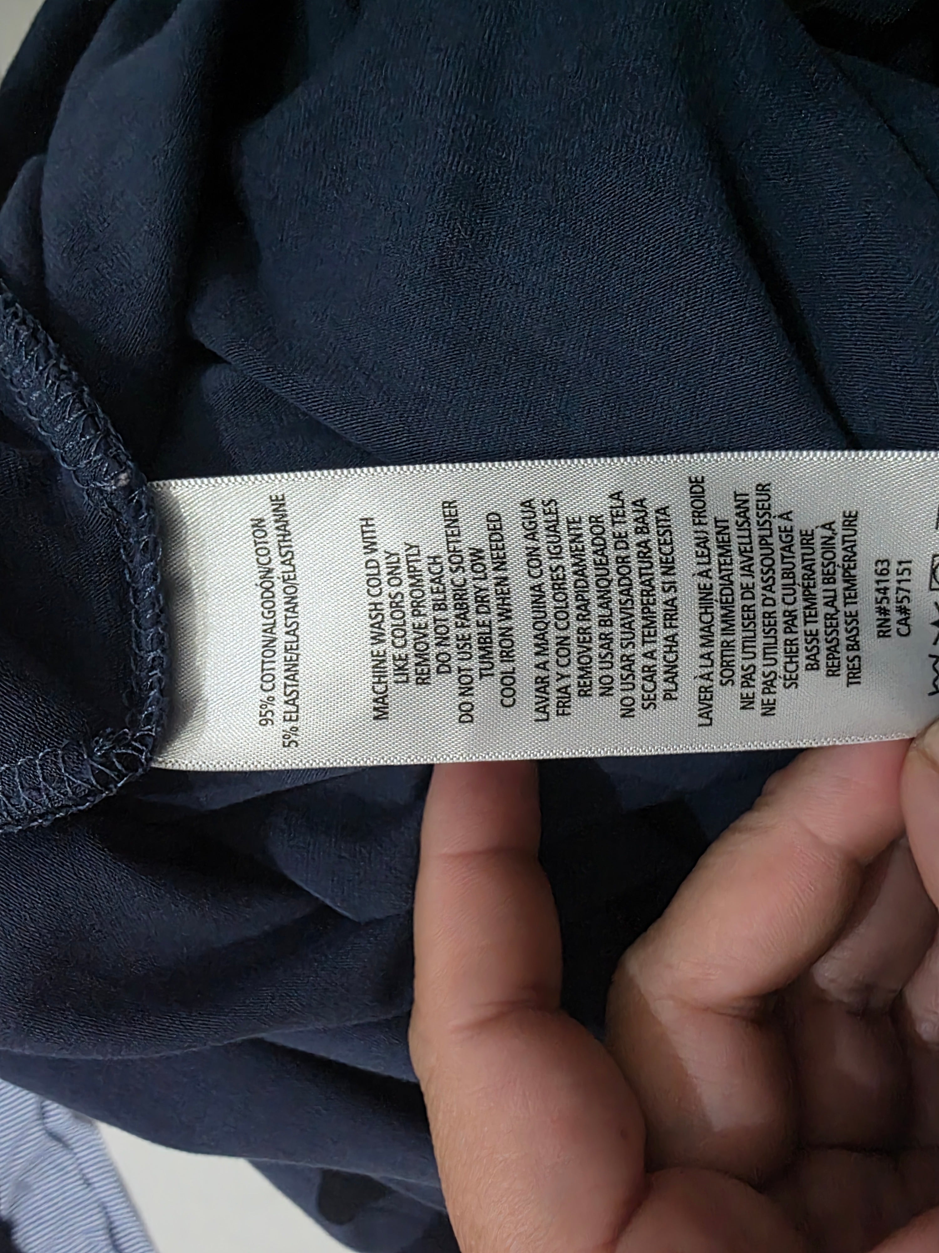 Playera Corta Tommy Hilfiger Mujer Extra Grande Azul Gris