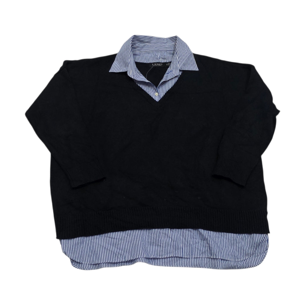 Sueter Ralph Lauren Talla 1x Azul Marino Mujer Con Cuello