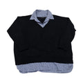 Sueter Ralph Lauren Talla 1x Azul Marino Mujer Con Cuello