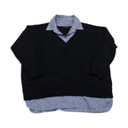 Sueter Ralph Lauren Talla 1x Azul Marino Mujer Con Cuello