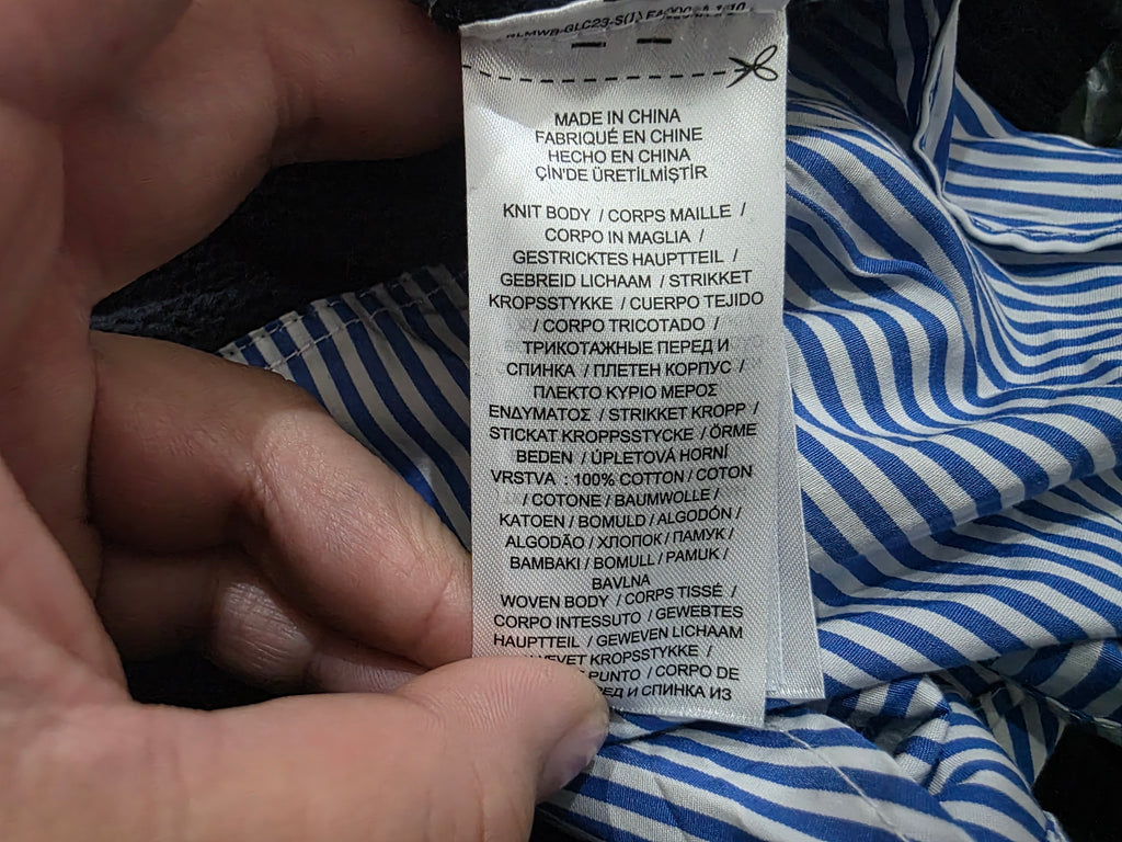 Sueter Ralph Lauren Talla 1x Azul Marino Mujer Con Cuello