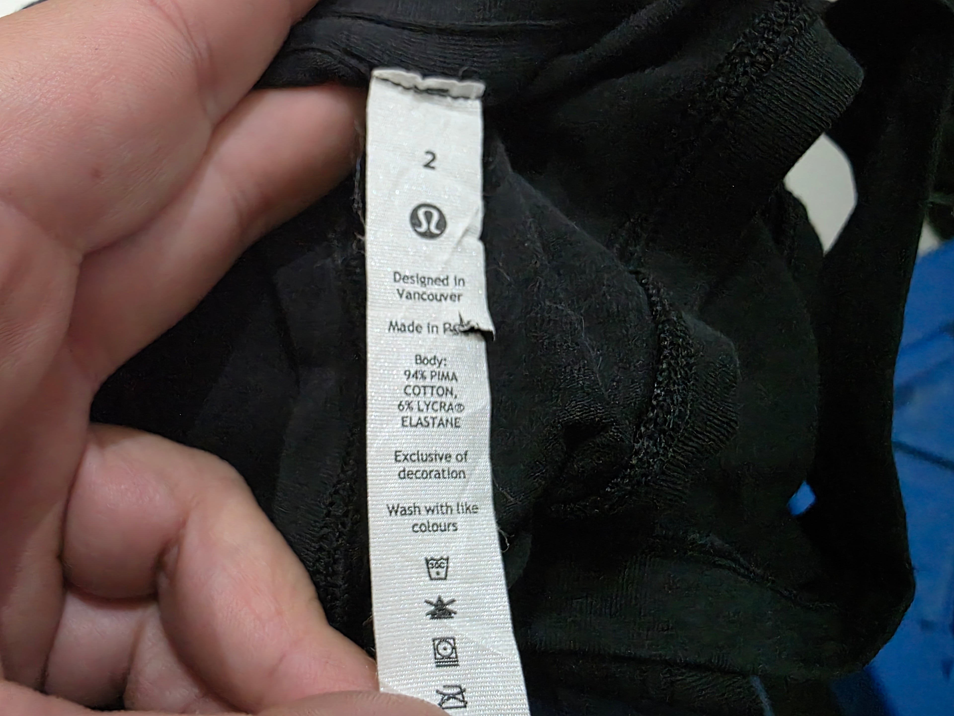 Playera Lululemon De Mujer Talla 2 Color Negro Sin Mangas