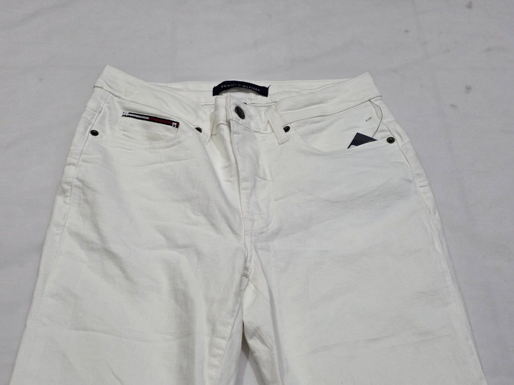 Pantalon Tommy Hilfiger De Mujer Talla 4 Color Blanco