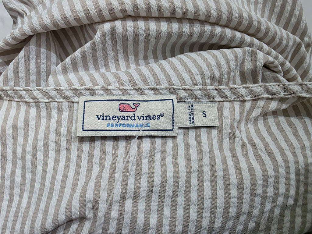 Vestido Vineyard Vines Mujer Talla Chica Rayado Cafe/beige