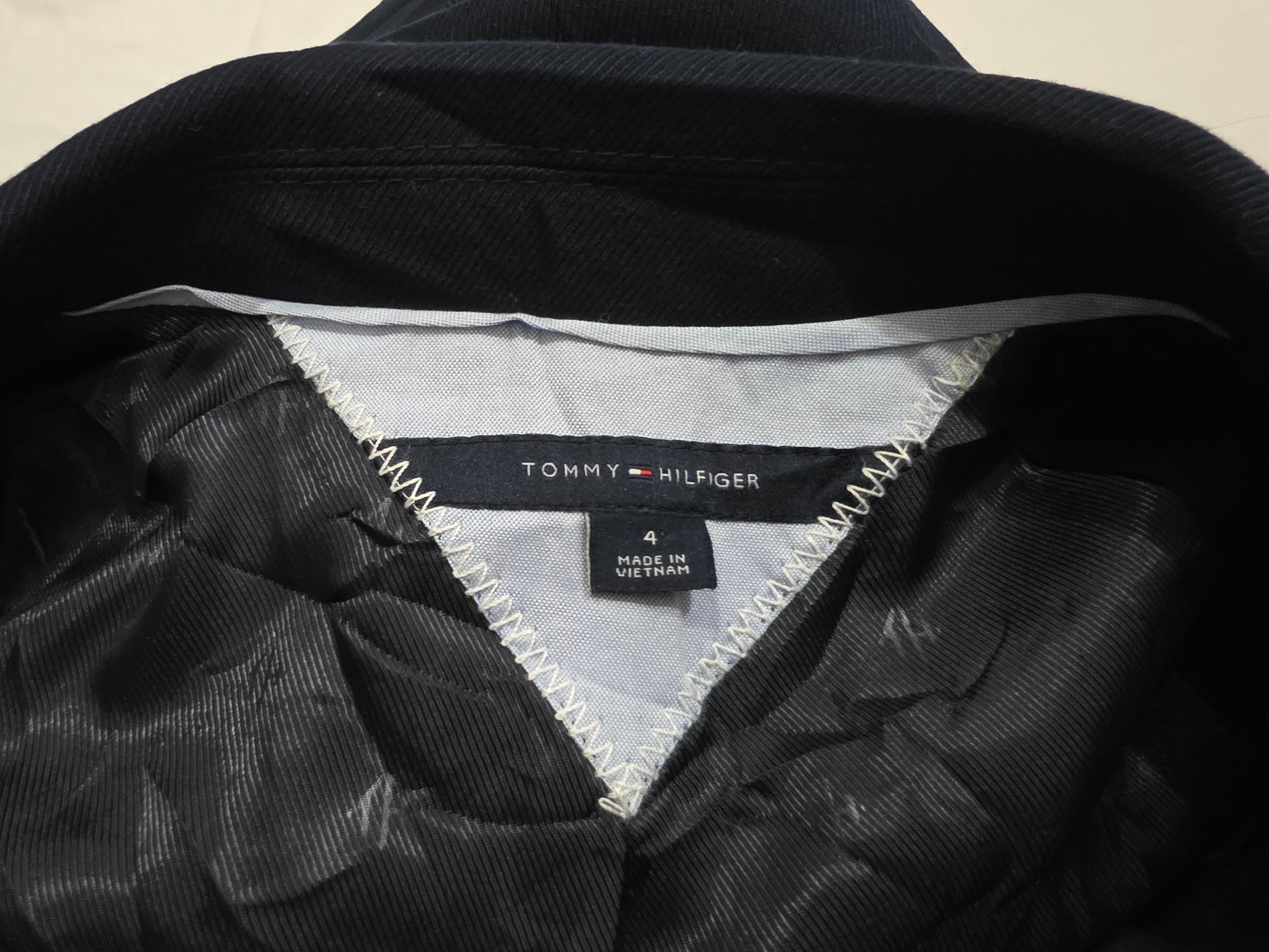 Blazer Tommy Hilfiger De Mujer Talla 4 Azul Oscuro