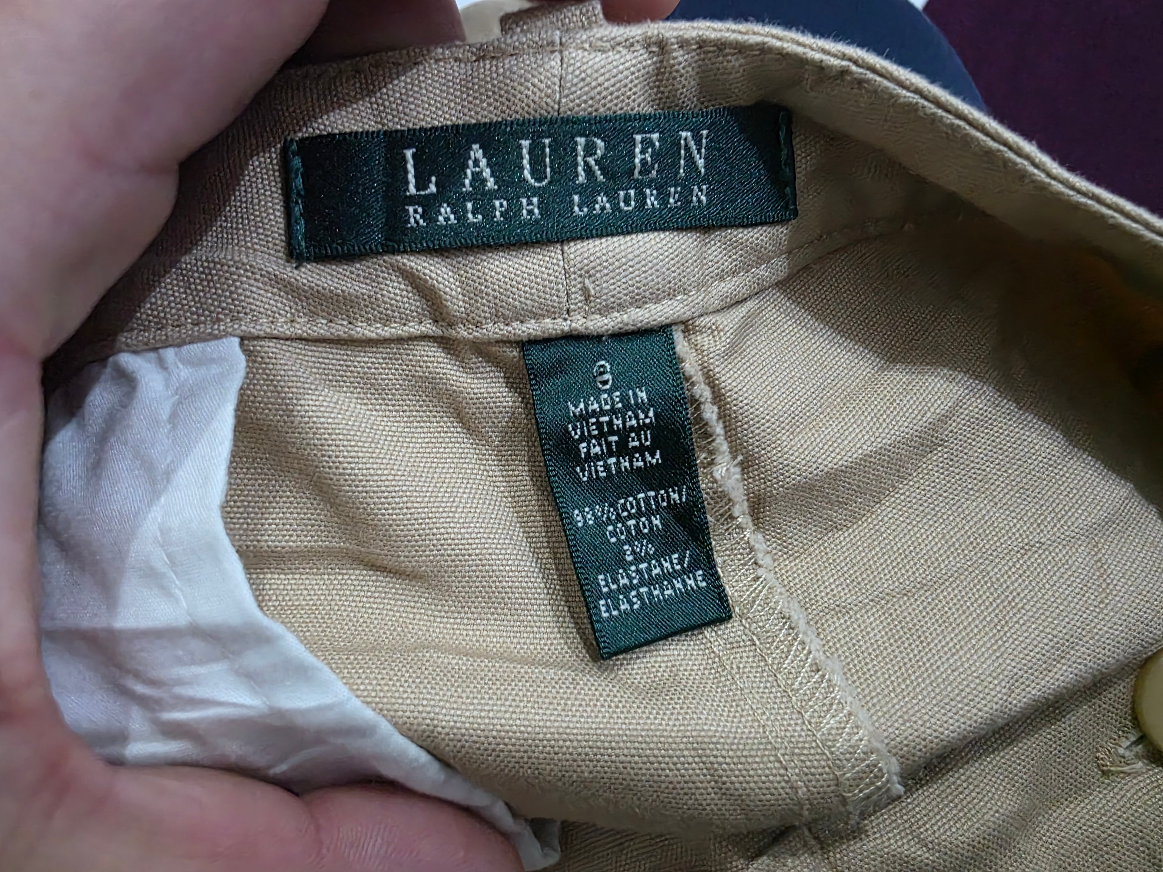 Pantalon Ralph Lauren Talla 8 De Mujer Color Cafe