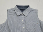 Camisa Rayada Tommy Hilfiger De Mujer Mediana Sin Mangas