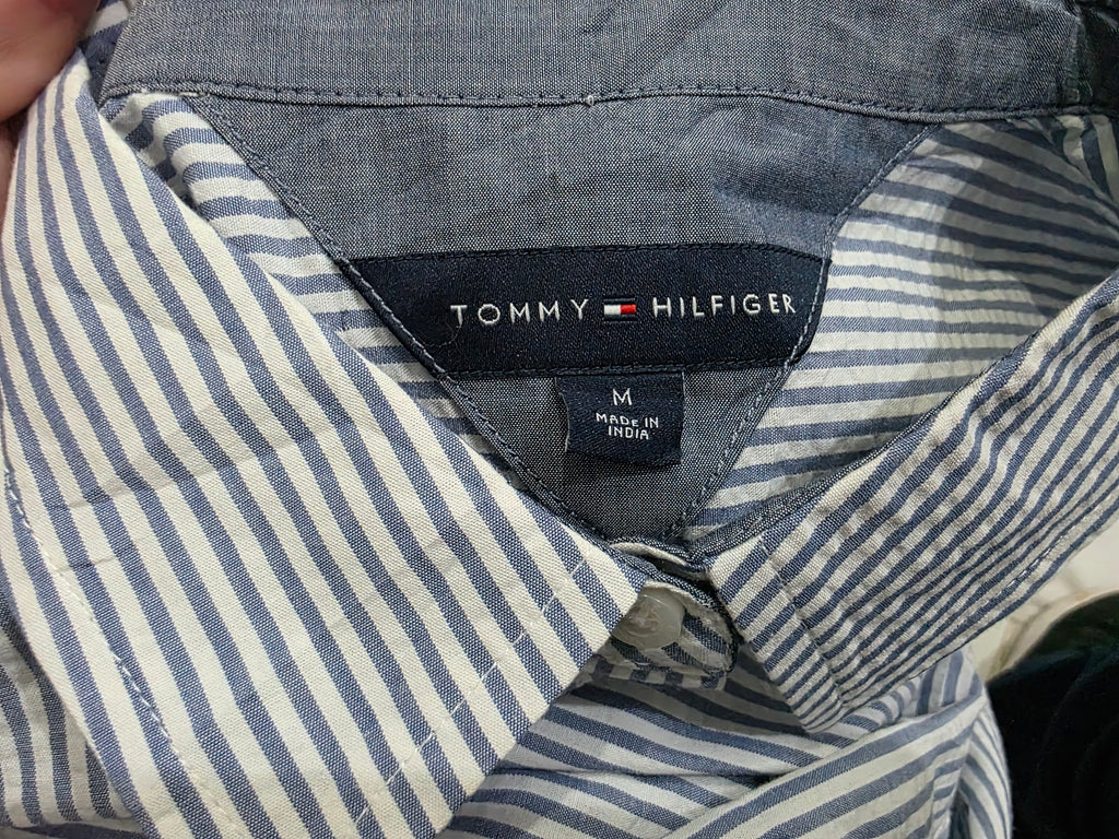 Camisa Rayada Tommy Hilfiger De Mujer Mediana Sin Mangas