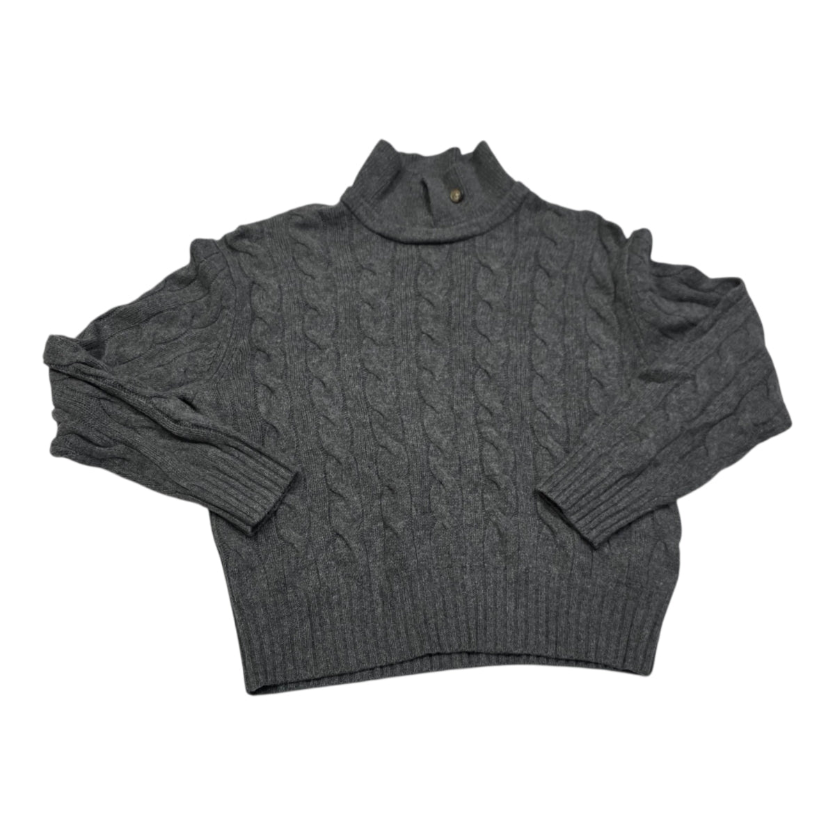 Sueter Polo Ralph Lauren Mujer Mediana Gris Lanacashmere