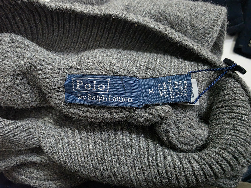 Sueter Polo Ralph Lauren Mujer Mediana Gris Lanacashmere