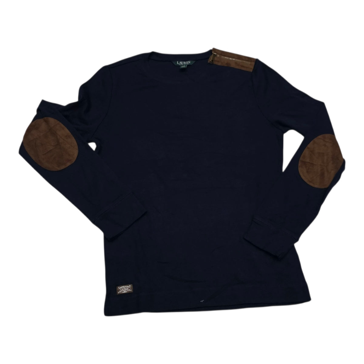 Playera Ralph Lauren Con Coderas Azul Talla Grande De Mujer