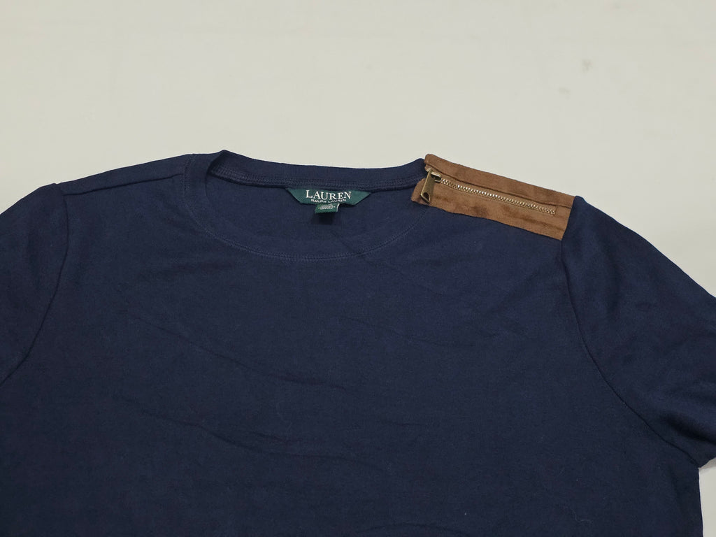 Playera Ralph Lauren Con Coderas Azul Talla Grande De Mujer