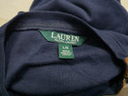 Playera Ralph Lauren Con Coderas Azul Talla Grande De Mujer