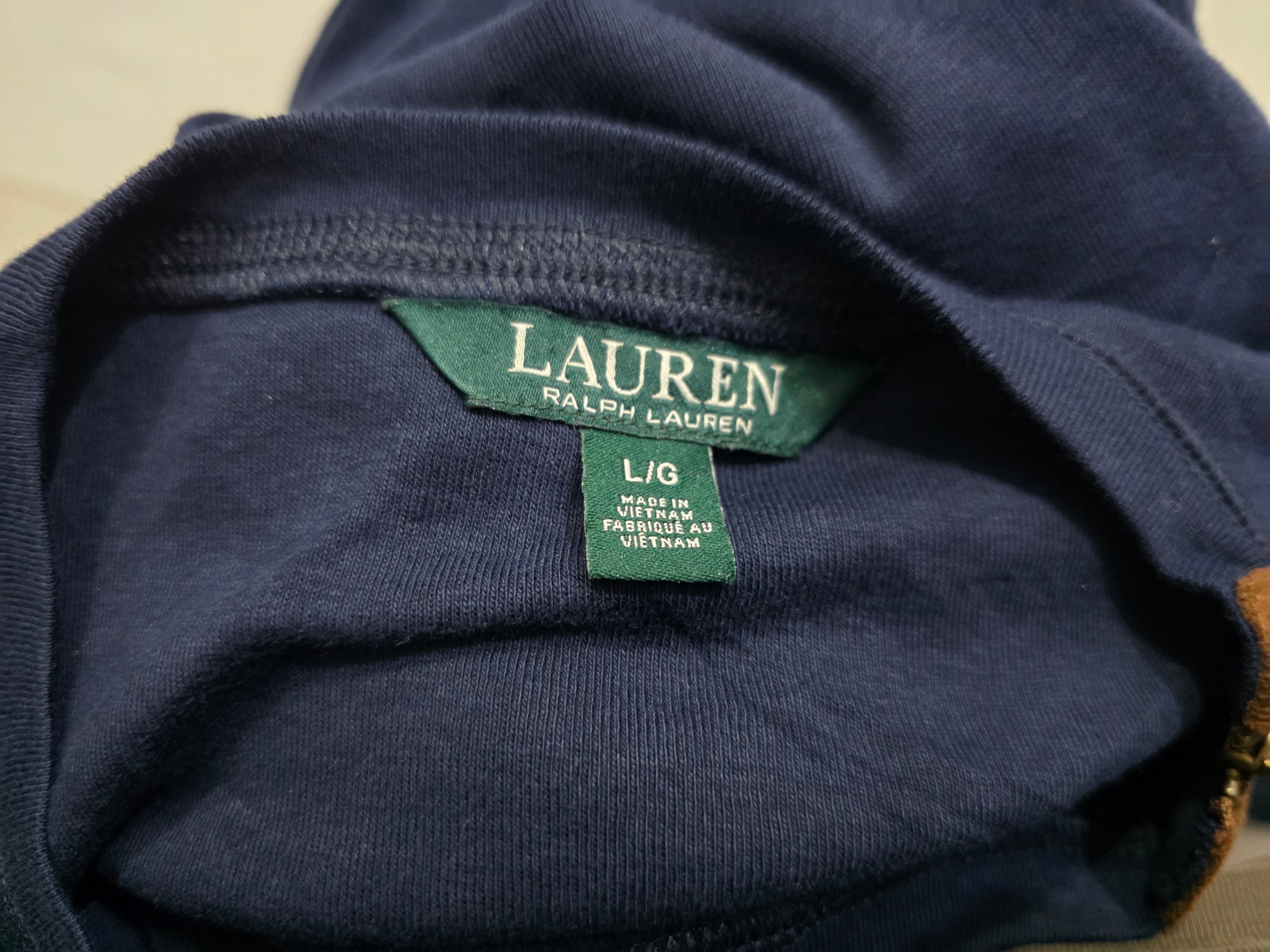 Playera Ralph Lauren Con Coderas Azul Talla Grande De Mujer