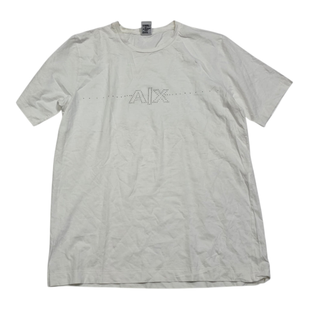 Playera Armani Exchange Mujer Grande Blanca Manga Corta