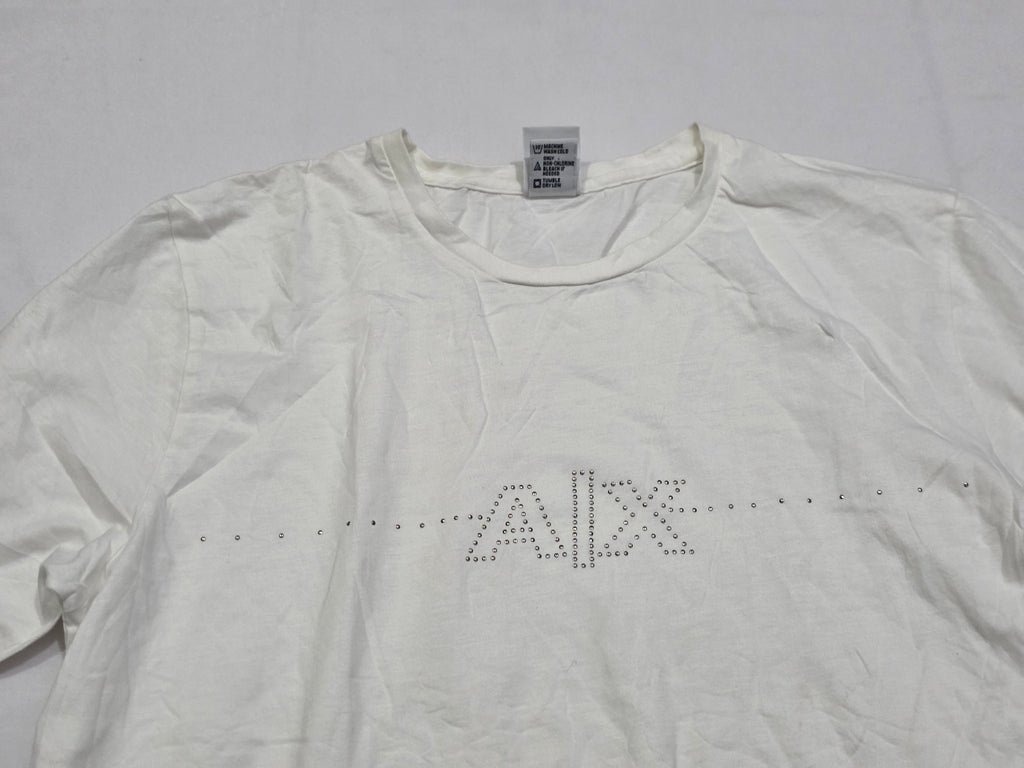 Playera Armani Exchange Mujer Grande Blanca Manga Corta