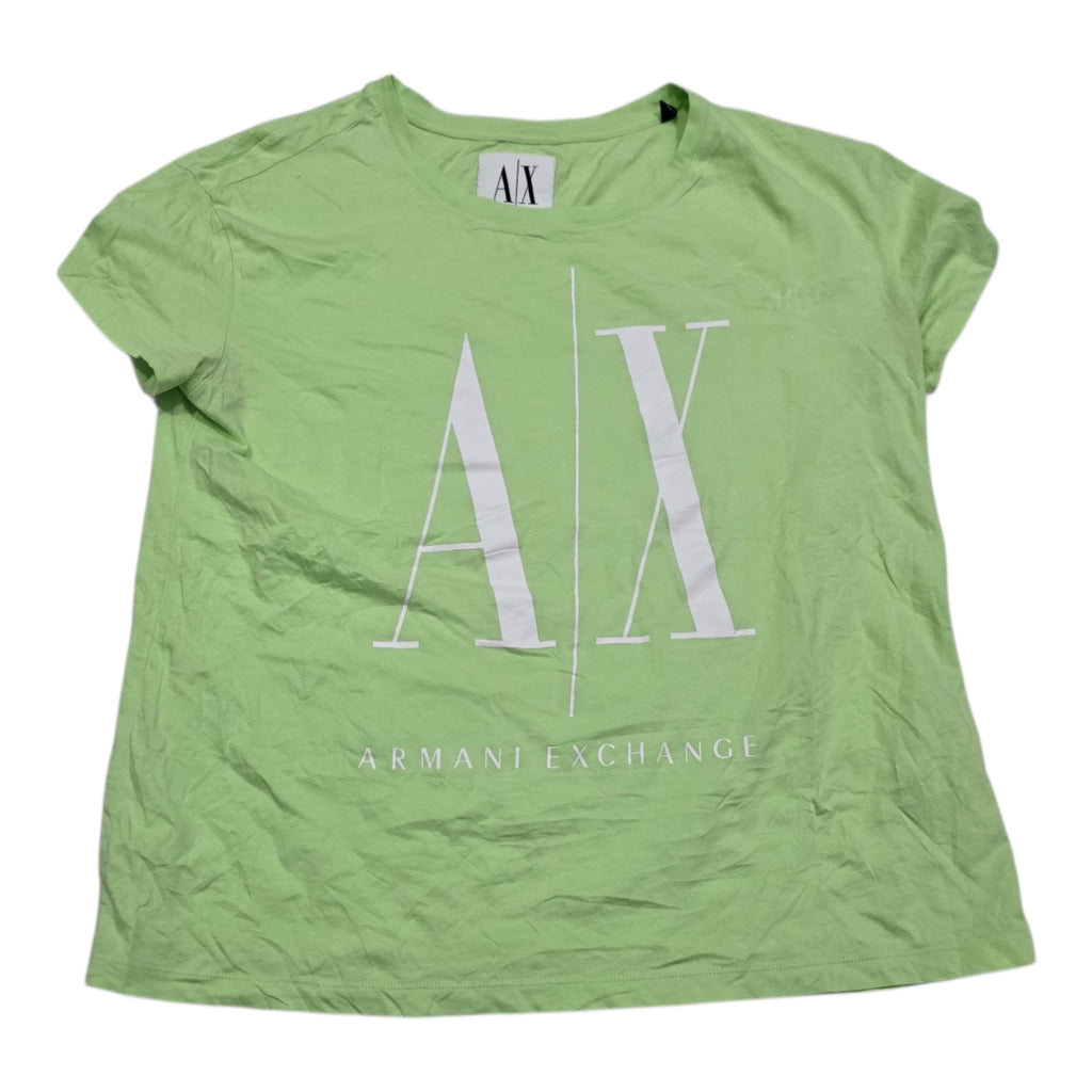 Playera Armani Exchange Mujer Talla Grande Color Verde Claro